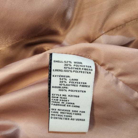 KATE SPADE Black Pleated Reefer A-Line Coat, Size XXL - Picture 6 of 10